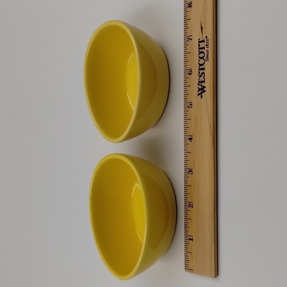 Crate & Barrel Egg Cups Easter Yellow Ceramic. - Picture 6 of 7